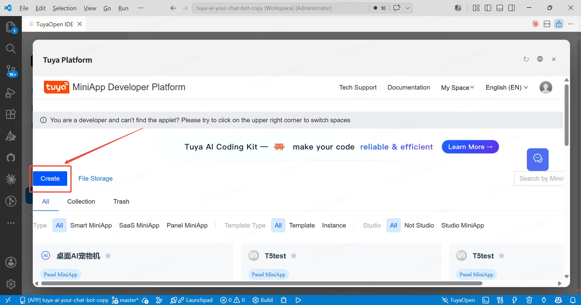 Create a mini-app panel