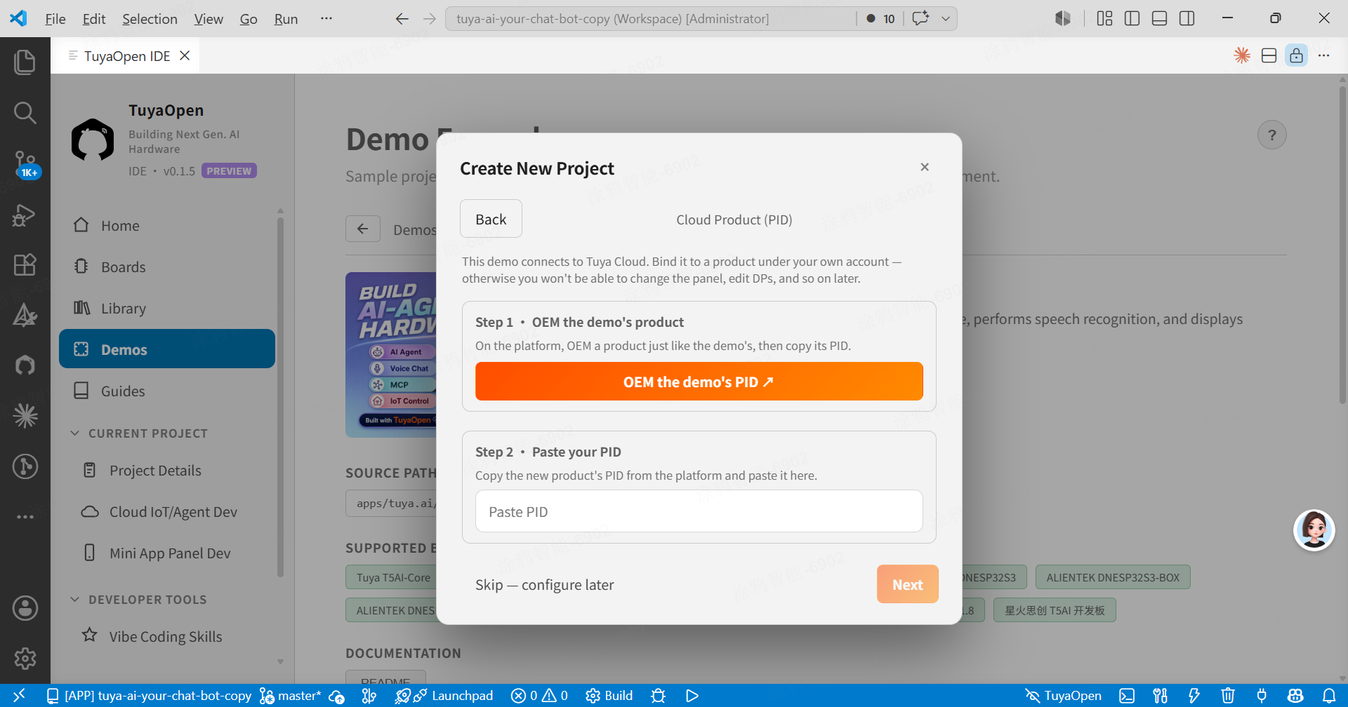 OEM example PID โ jump to the developer platform