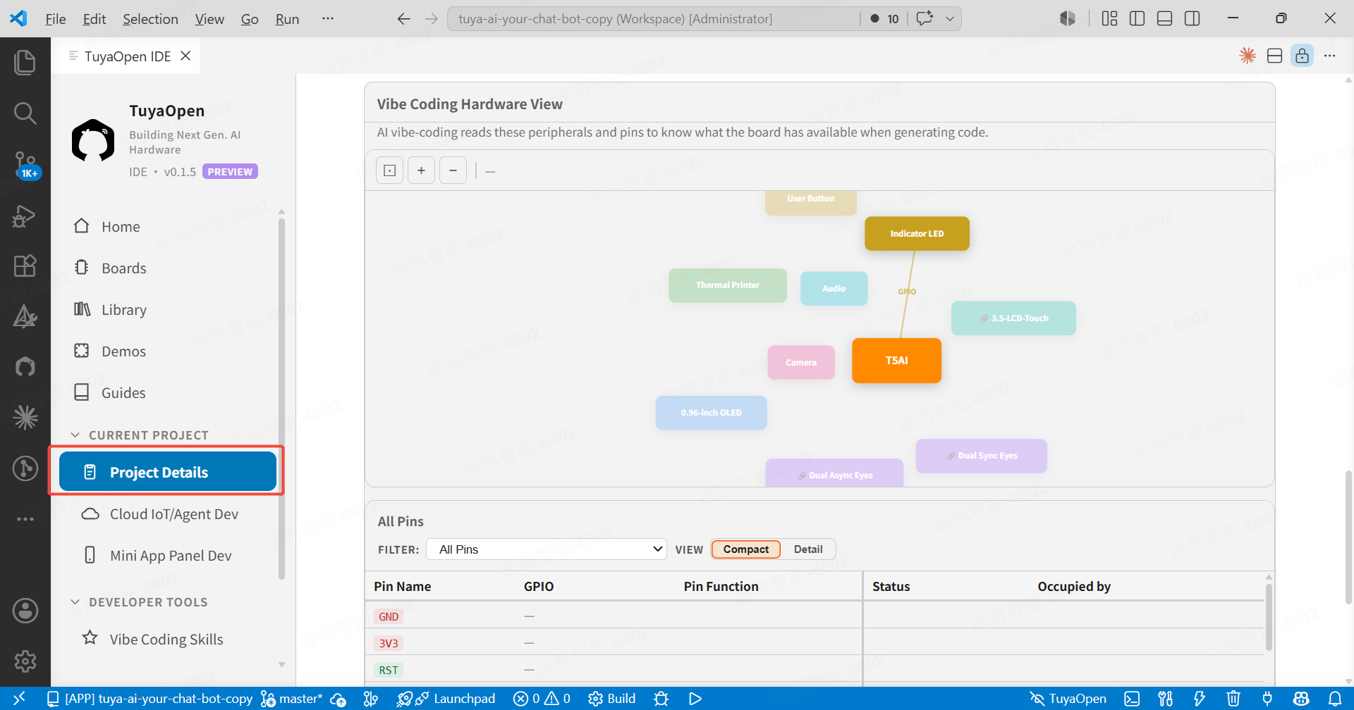 Project Details โ Vibe Coding hardware view